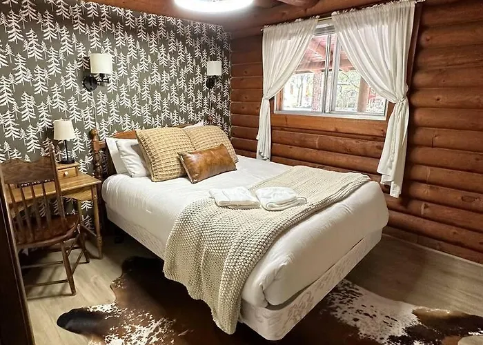 Holiday home Charming Log In Tall Pines With Fire Pit Near Trails & *